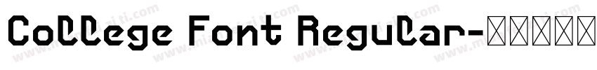 College Font Regular字体转换